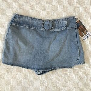 Rewash NWOT Light Blue Mini Low Rise Skirt